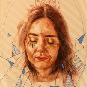 L'universe de VicOh_2018_acrilico e ricamo su stoffa_cm60x40.jpg