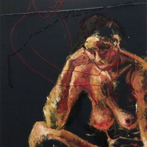 Io penso a te_Io sono con te_2018_acrilico e ricamo su stoffa_90x75cm.jpg